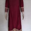 Maroon Color Sitara Work on Boat Neck & Jari work on Hand and Border Full Sleeve Heavy Rayon Party Wear 20210501 101928 Copy 100x100