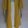 Lemon Yellow Shrug Attached Jacket Pattern White Kurti Slub Cotton Floor Touch Embroidary Round Neck Three Fourth Sleeve Fancy Wear 20210501 104139 Copy 100x100