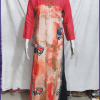 Pink Color Digital Print Rayon Auto Print Three Forh Sleeve Round Nack Kurti RPHP1