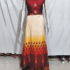 Red & Creamy Yellow Full Frill pattern Synthetic Party Wear Floor Touch One Piece SRYC1