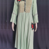 Sea Green Color Floor Touch Flower Work Rayon Material Kurti With Designer Pocket RSGW